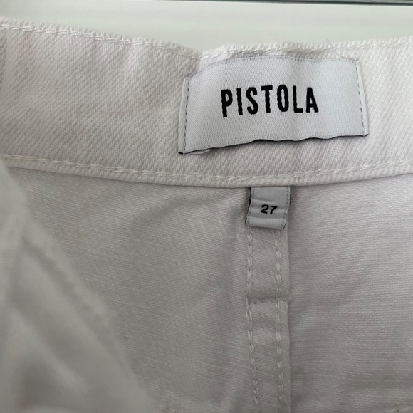 Pistola white denim cut-off shorts - Picture 2 of 5